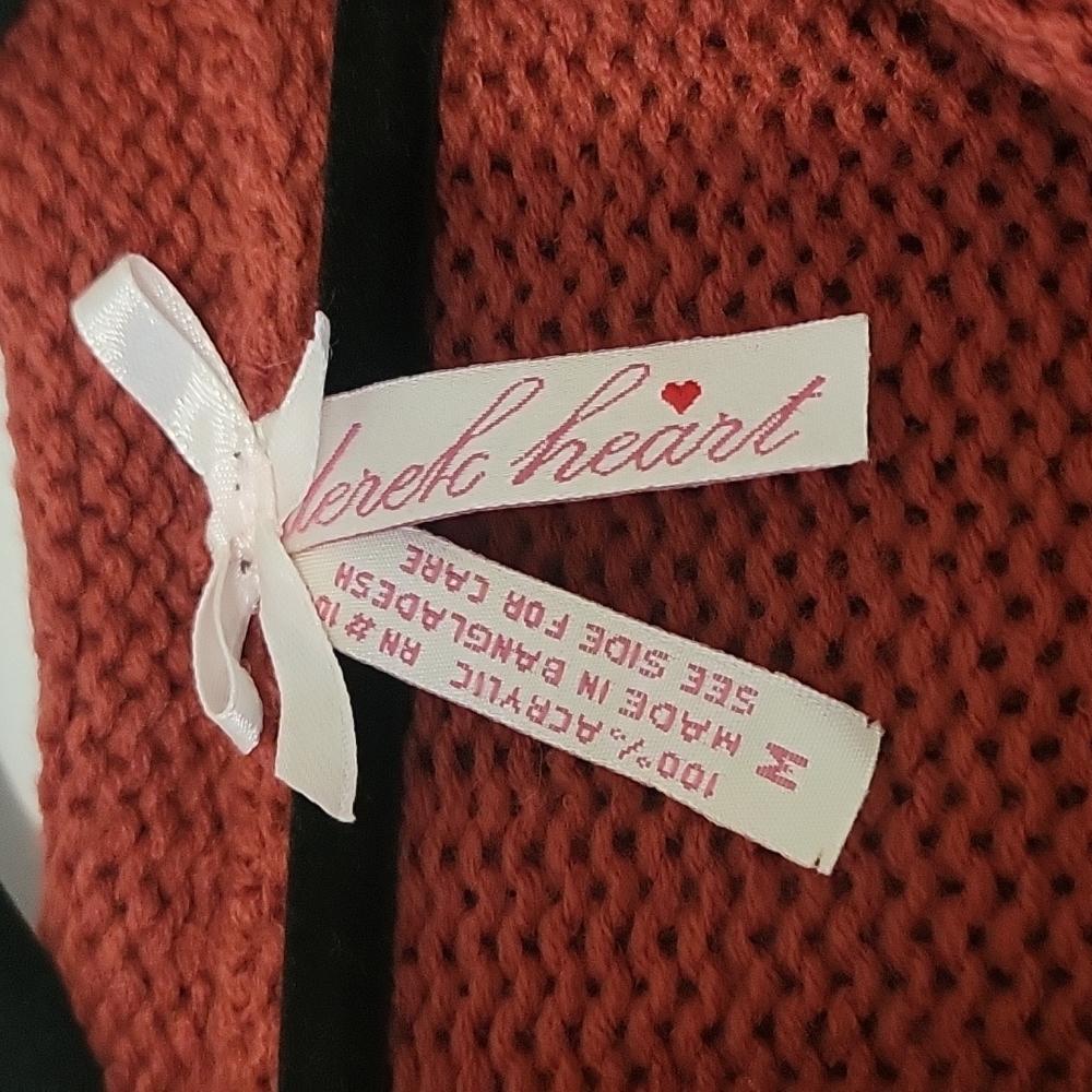 NWT DEREK HEART Button-Up Sweater w/Hood - Picture 6 of 6